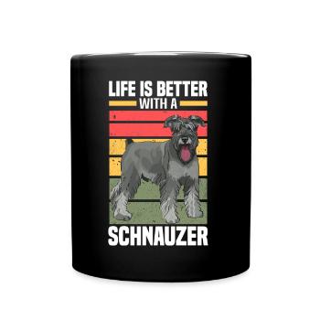 Race de chien Schnauzer - Mug uni - noir - Devant