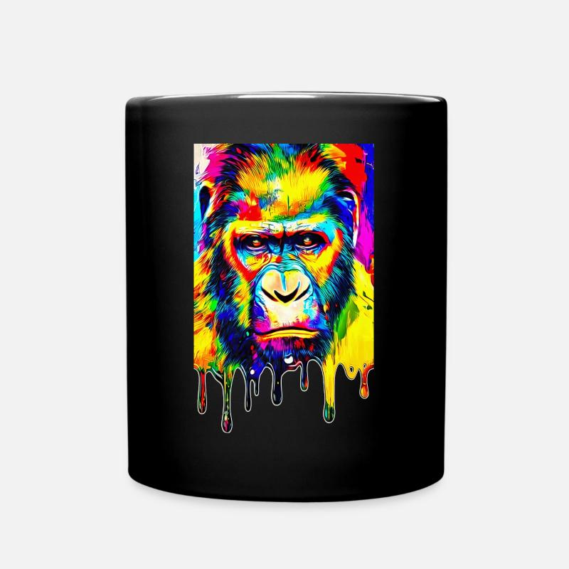 Urbaner Gorilla - Graffiti Kunst - Tasse einfarbig - Schwarz