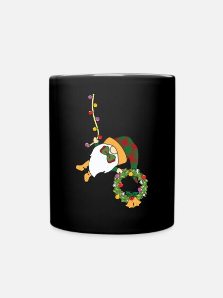 Weihnachten Weihnachtmann Gnomies - Tasse einfarbig - Schwarz
