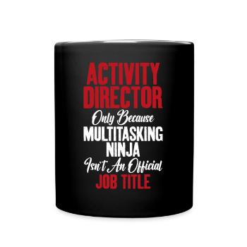 Activity Leader Ninja Activity Coordinator - Full Colour Mug - black - Front