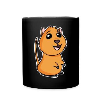 Quokka - Tasse einfarbig - Schwarz - Vorne