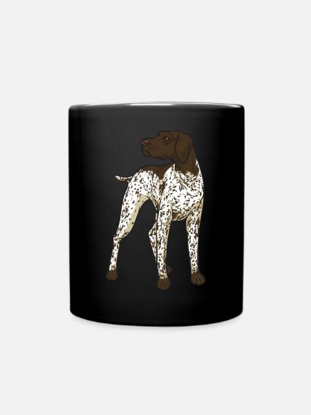 Deutsch Kurzhaar GSP Hund Geschenk - Tasse einfarbig - Schwarz