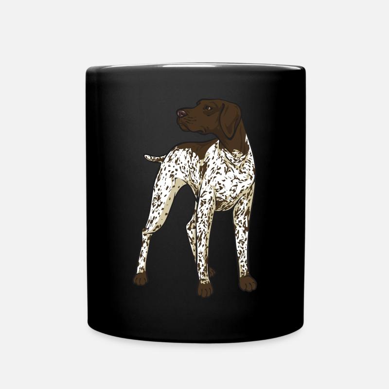Deutsch Kurzhaar GSP Hund Geschenk - Tasse einfarbig - Schwarz
