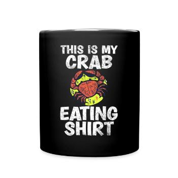 Dies Ist Mein Krabbenessentext Mit Roter Krabbe - Tasse einfarbig - Schwarz - Vorne
