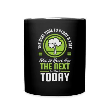 Next Time Today Tree Logo - Full Colour Mug - black - Front