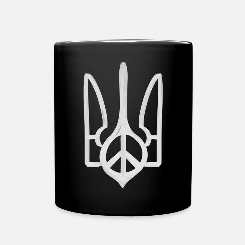Ukraine Dreizack - Tasse einfarbig - Schwarz