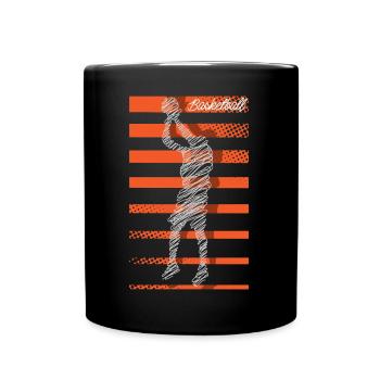 Basketball Basketballer - Tasse einfarbig - Schwarz - Vorne