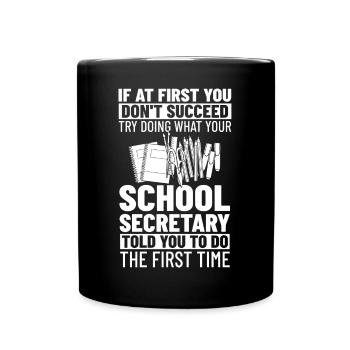 Secrétaire d’école Secrétariat de l’école Bureau du personnel - Mug uni - noir - Devant