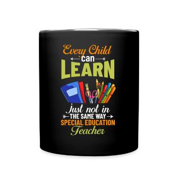 Special education Special education Promoting special needs - Full Colour Mug - black - Front