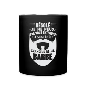 Barbu Au Grand Coeur | Père | Papa Barbu - Mug uni - noir - Devant