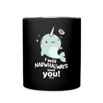 Narwal - Tasse einfarbig - Schwarz - Vorne