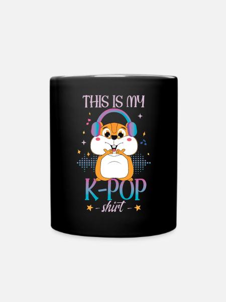 K-Pop Quote Korean Pop Music | South Korea - Full Colour Mug - black