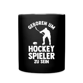 Eishockey Hockeyspieler Hockey - Tasse einfarbig - Schwarz - Vorne