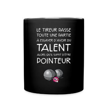 boules dicton pointeur dicton - Mug uni - noir - Devant
