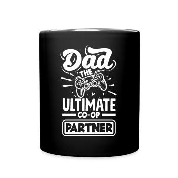 Dad The Ultimate CO-OP Partner Fathers Day Gamer - Full Colour Mug - black - Front