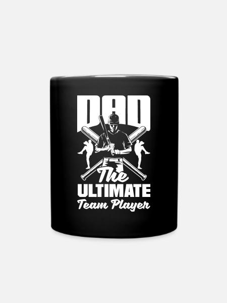 Dad The Ultimate Teamplayer Fathers Day Baseball - Tasse einfarbig - Schwarz