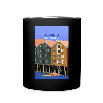 Trondheim Norvège - Mug uni - noir - Devant