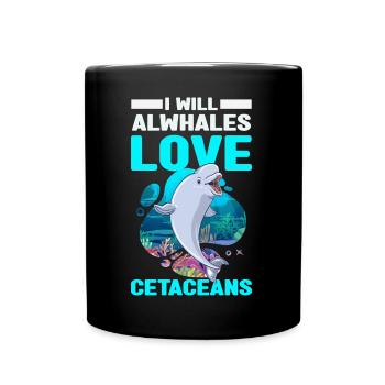Meeresbiologen | Meeresbiologe Delfin Geschenkidee - Tasse einfarbig - Schwarz - Vorne