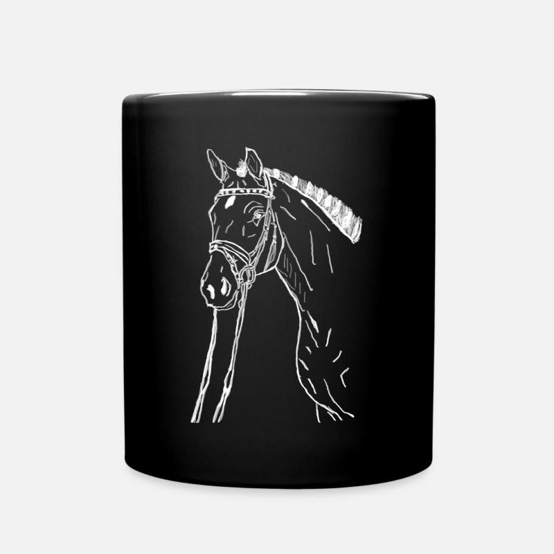Cheval - Mug uni - noir