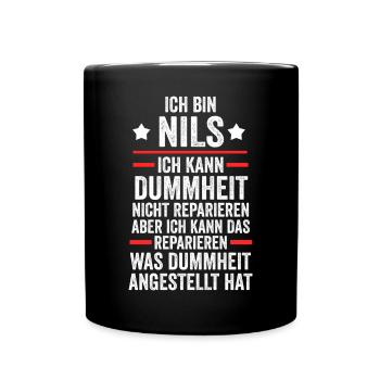 Nils - Tasse einfarbig - Schwarz - Vorne