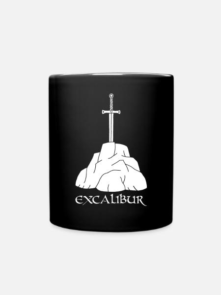 L'épée Excalibur (blanc) - Mug uni - noir