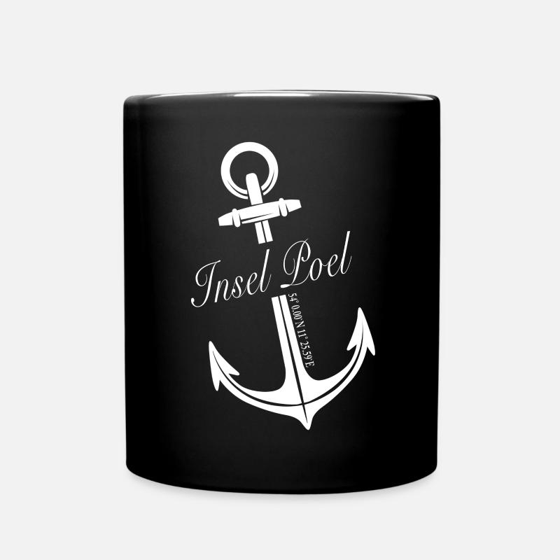 Insel Poel - Tasse einfarbig - Schwarz