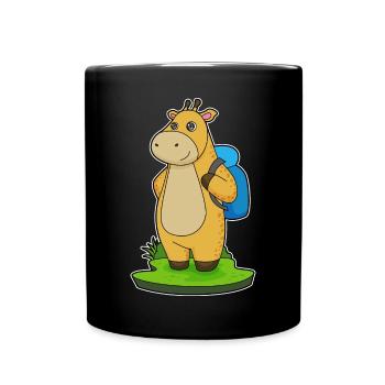 Giraffe Hiker Backpack Hiking - Full Colour Mug - black - Front