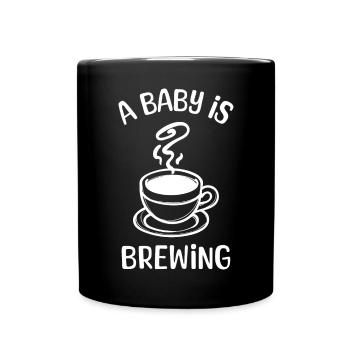 Drôles de dictons Déclaration de mère Bébé enceinte - Mug uni - noir - Devant