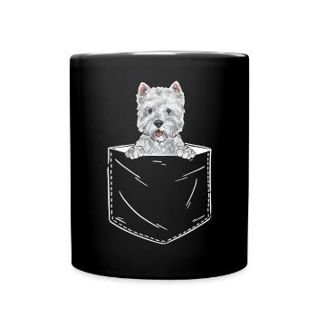 West Highland White Terrier Westie - Mug uni - noir - Devant