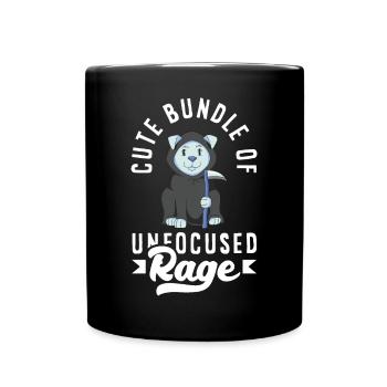Cute Bundle Of Unfocused Rage Kawaii Gothic - Tasse einfarbig - Schwarz - Vorne