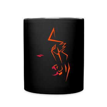gravity wolves eyes dual color 30 - Tasse einfarbig - Schwarz - Vorne