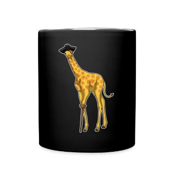 Giraffe Pirate Pirate Hat - Full Colour Mug - black - Front