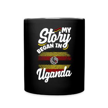 Ugandan Uganda Ugandan Flag Quote - Full Colour Mug - black - Front