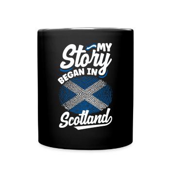 Schottisches Schottland Schottische Flagge Zitat - Tasse einfarbig - Schwarz - Vorne