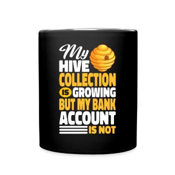 beekeeper beekeeper bees honey bee beekeeping - Full Colour Mug - black - Front