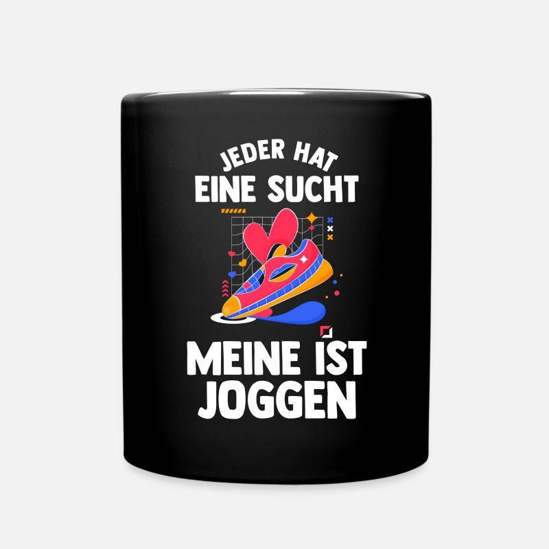 Läufer Joggen Laufen - Tasse einfarbig - Schwarz