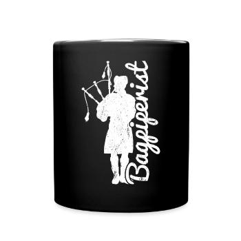 Dudelsack Dudelsackspieler Dudelsack - Tasse einfarbig - Schwarz - Vorne