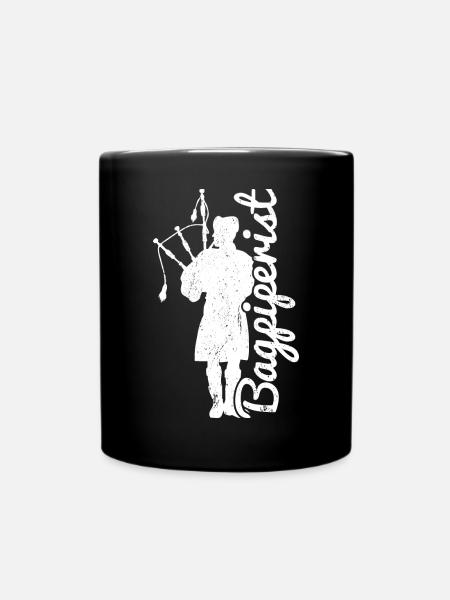 Bagpipe Bagpiper Bagpipes - Full Colour Mug - black