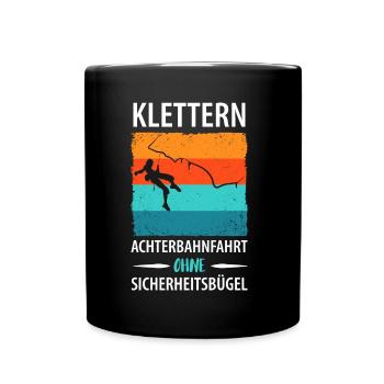 Klettern Achterbahnfahrt ohne Sicherheitsbügel - Tasse einfarbig - Schwarz - Vorne