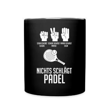 Tennis Padelspieler Padel - Tasse einfarbig - Schwarz - Vorne