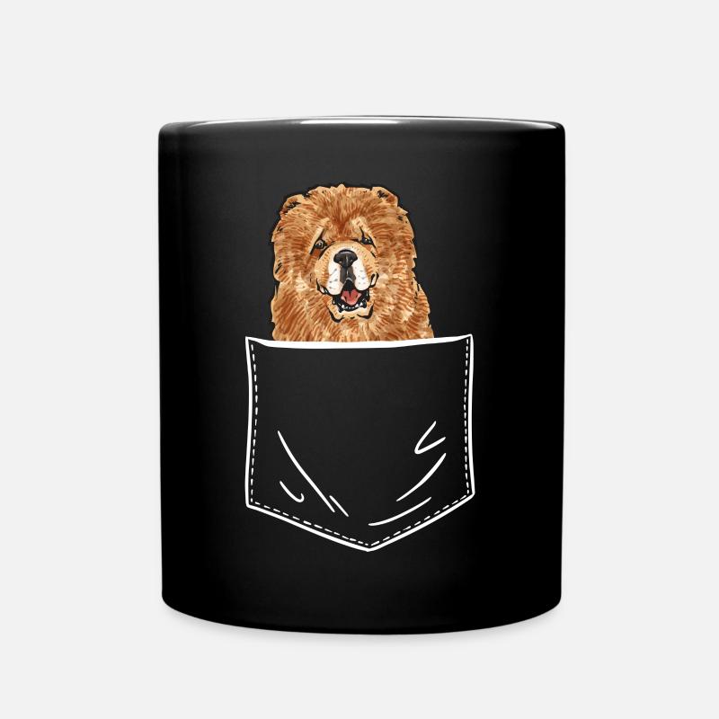 Chow Chow Hund - Tasse einfarbig - Schwarz