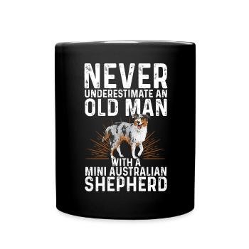 Miniature Australian Shepherd - Full Colour Mug - black - Front
