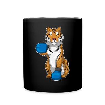 Tiger Boxer Boxing Gloves Boxing - Full Colour Mug - black - Front