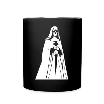 Unveil Your Enigmatic Aura with Unholy Nun, Satan - Full Colour Mug - black - Front