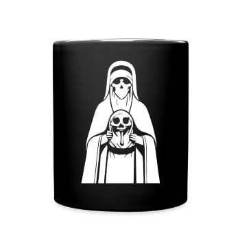 Explorez l’inconnu avec l’intrigante Horror Nun, S - Mug uni - noir - Devant