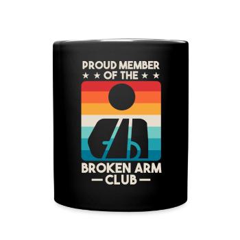 Fier membre du Broken Arm Club - Mug uni - noir - Devant