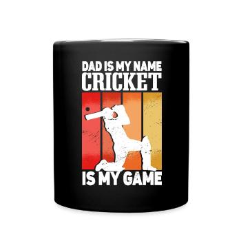 Papa est mon nom Le cricket est mon jeu - Mug uni - noir - Devant