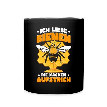 Bienen Imkerei Bienenzüchter Imker Spruch - Tasse einfarbig - Schwarz - Vorne