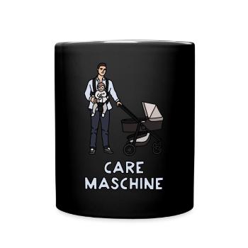 Care Maschine - Tasse einfarbig - Schwarz - Vorne