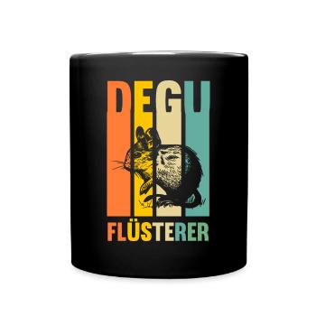 Degu Flüsterer - Tasse einfarbig - Schwarz - Vorne